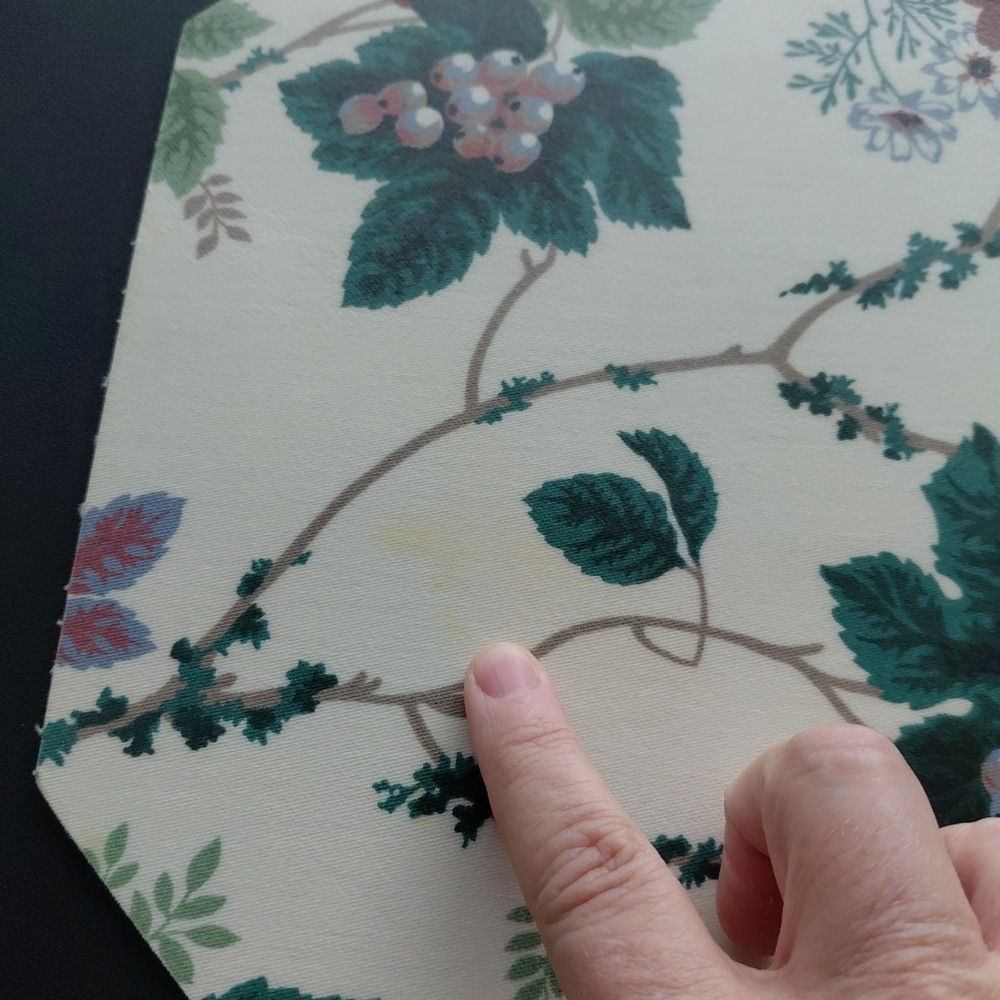 6 VTG Placemats Vinyl Cabbage Rose Grapevine Teatime Cottagecore Girly Homestead - Picture 9 of 16